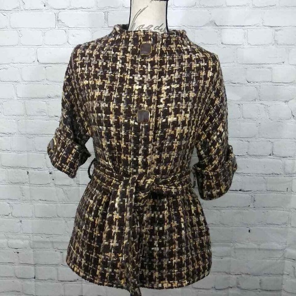 KATE SPADE Annie Wool Blend Belted Jacket Sz 2 - Picture 2 of 8